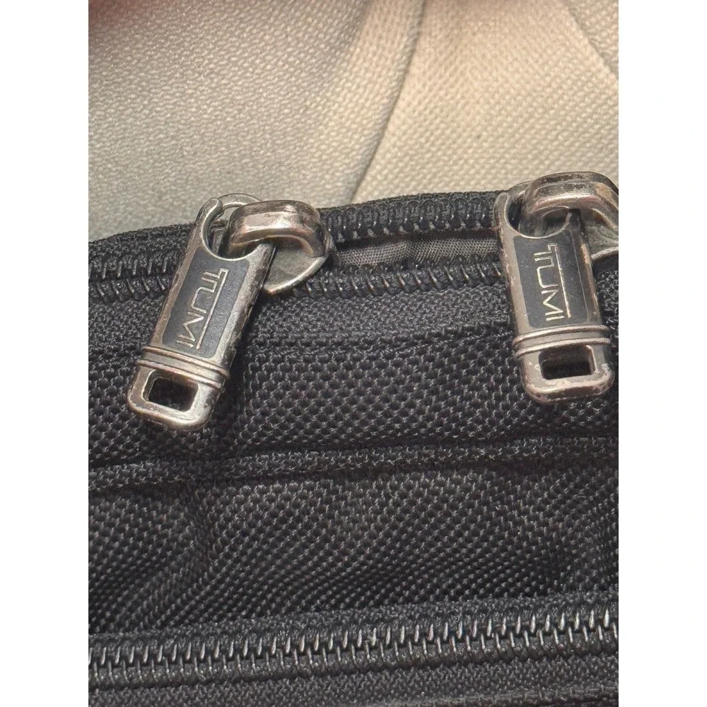 Tumi Black Ballistic Nylon Laptop Briefcase Messenger‎ Bag with Str